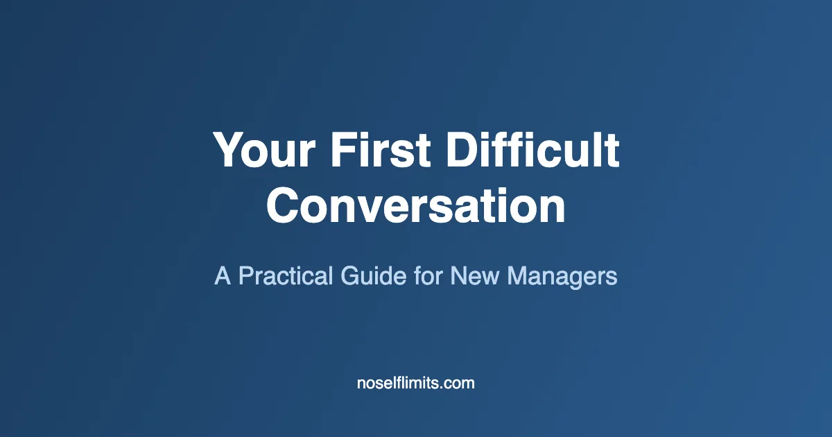 Your First Difficult Conversation as a New Manager 1 first difficult conversation new manager guide cover